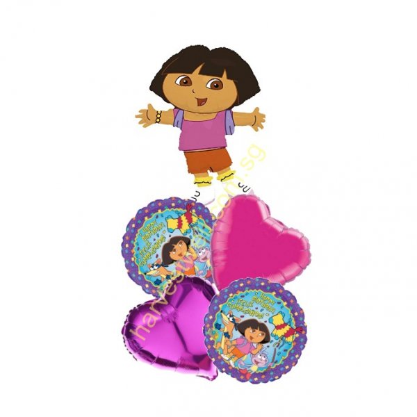 Dora the Explorer Balloon Bouquet (Happy Birthday)
